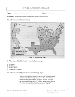 Bi-Weekly BA NGSSS HS US History #2 Name