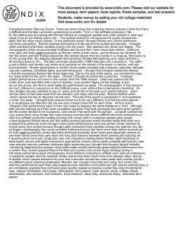 Compare/contrast: Balcony Scene There are many things that m