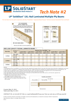 Tech Note #2 - LP Building Products