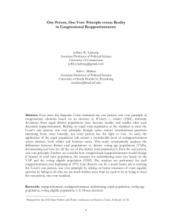 One Person, One Vote