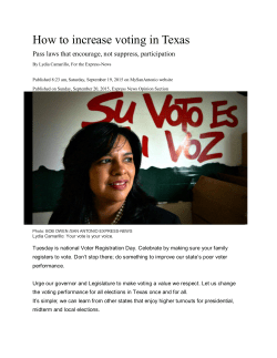 How to increase voting in Texas