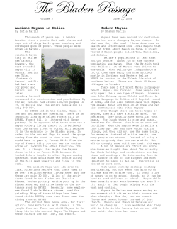 The Bladen Passage - Belize Foundation for Research and