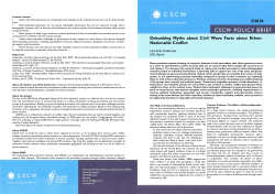 Debunking Myths about Civil Wars: Facts about Ethno
