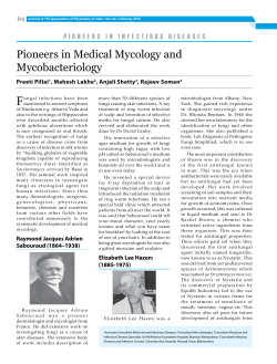 Pioneers in Medical Mycology and Mycobacteriology