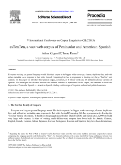esTenTen, a vast web corpus of Peninsular and