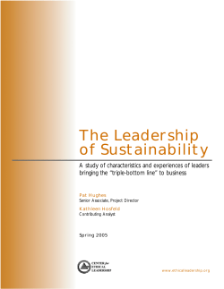 The Leadership of Sustainability