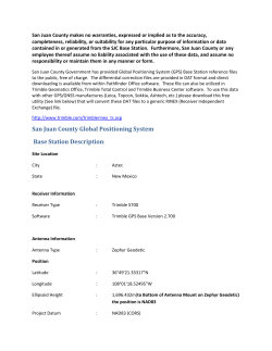 San Juan County Global Positioning System Base Station Description: