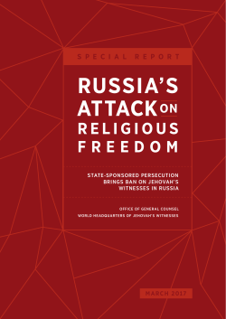 russia`s systematic attack on religious freedom