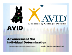 Advancement Via Individual Determination (AVID)