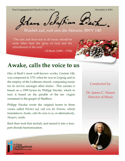 Awake, calls the voice to us - First Congregational Church of Ann