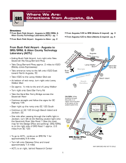 Directions from Augusta, GA