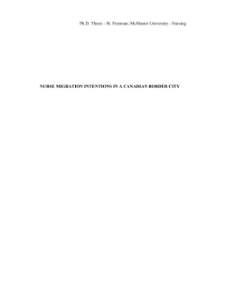 nurse migration intentions in a canadian border city