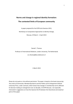 Norms and change in regional identity formation: The contested