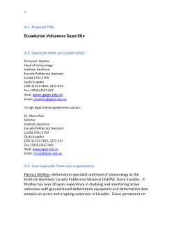 Ecuadorian Volcanoes SuperSite