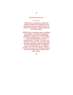 MGM Grand, Inc. - MGM Resorts International