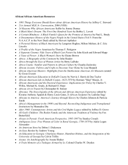 African/African American Resources