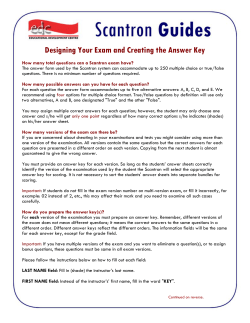 Designing Your Exam and Creating the Answer Key