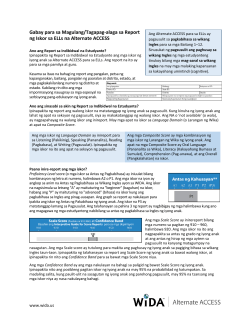 Gabay para sa Magulang/Tagapag-alaga sa Report ng Iskor