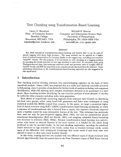 Text Chunking using Transformation