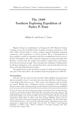 The 1849 Southern Exploring Expedition of Parley P. Pratt