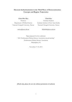 Electoral Authoritarianism in the Third Wave of Democratization