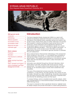 Assessment Working Group for Northern Syria
