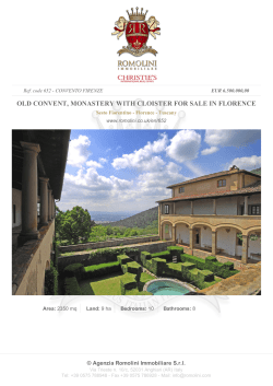 old convent, monastery with cloister for sale in florence
