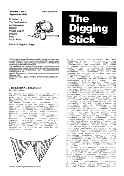 September 1986 - The South African Archaeological Society