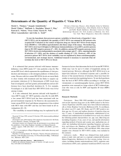 Determinants of the Quantity of Hepatitis C Virus RNA