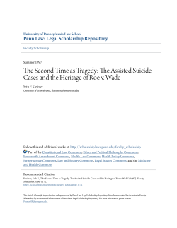 The Assisted Suicide Cases and the Heritage of Roe v. Wade