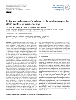 Design and performance of a Nafion dryer for continuous operation