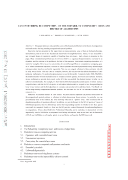 Can everything be computed? - On the Solvability Complexity Index