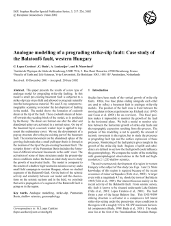 Analogue modelling of a prograding strike