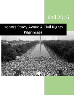Honors Study Away: A Civil Rights Pilgrimage
