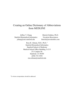 Creating an Online Dictionary of Abbreviations