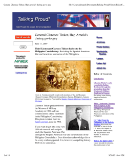 General Clarence Tinker, Hap Arnold`s daring go-to