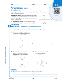Perpendicular Lines - Effingham County Schools