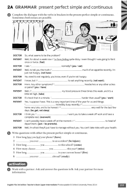 Present perfect simple and continuous