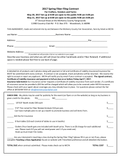 2017 Spring Fiber Fling Contract