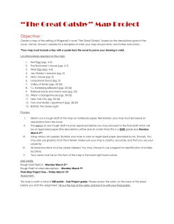“The Great Gatsby” Map Project
