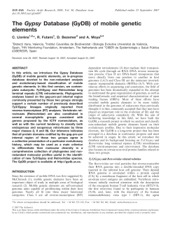 The Gypsy Database (GyDB) of mobile genetic elements | Nucleic