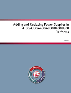 Adding and Replacing Power Supplies in 4100/4300