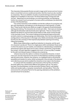 Dorota Jurczak JOHANNA The characters that populate Dorota