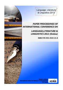 PAPER PROCEEDINGS OF INTERNATIONAL CONFERENCE ON