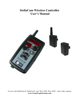 StellaCam Wireless Controller User`s Manual