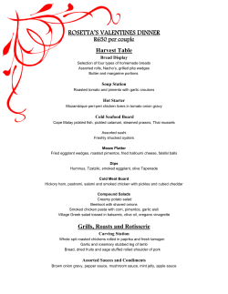 rosetta`s valentines dinner