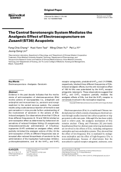 The Central Serotonergic System Mediates the Analgesic Effect of