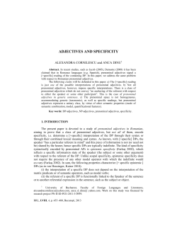 adjectives and specificity