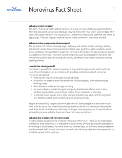 Norovirus Fact Sheet - Government of Nova Scotia