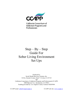 Step-byStep Guide to Establishing a Sober Living